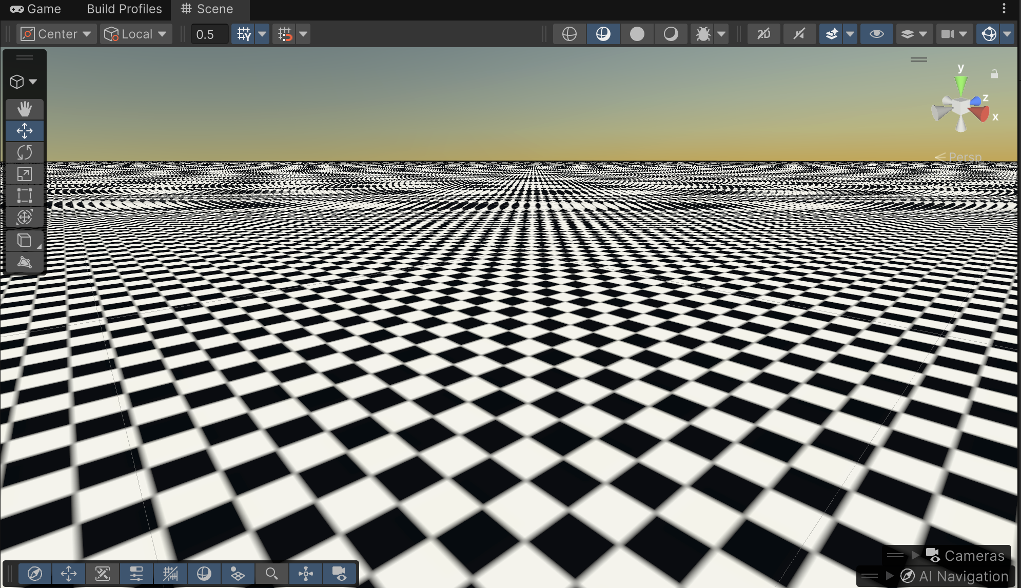 Unity URP 中低角度观察高频棋盘格时出现的摩尔纹