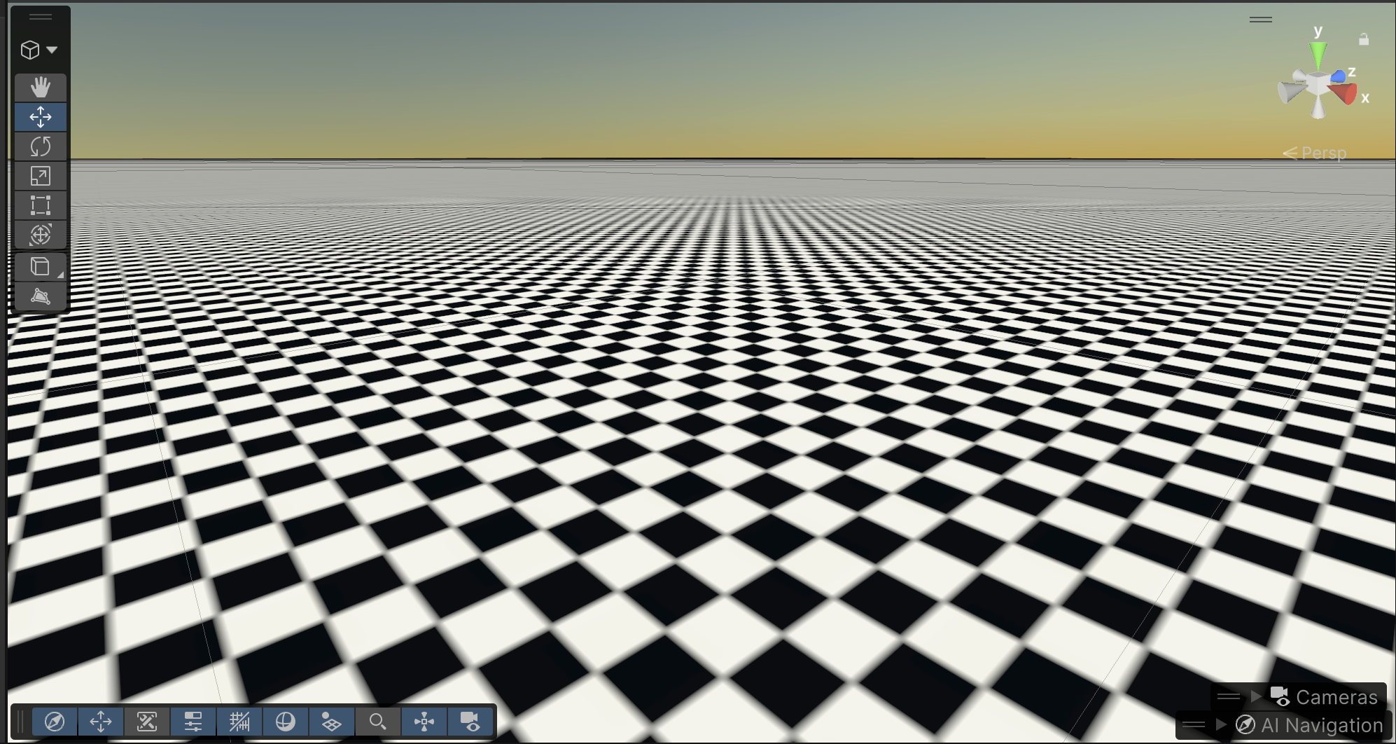 Unity URP 中使用 Mipmap 过滤低角度棋盘格的结果