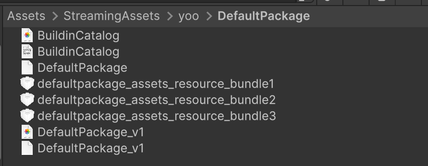 YooAsset 内置资源包文件