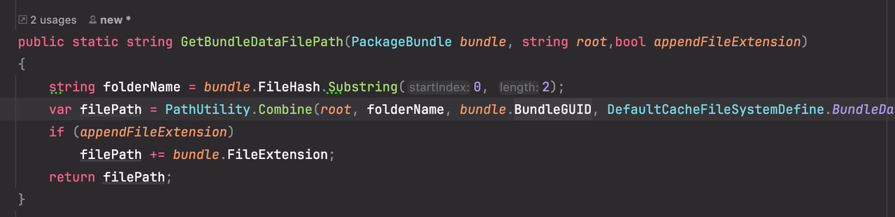YooAsset Bundle 数据文件路径生成逻辑